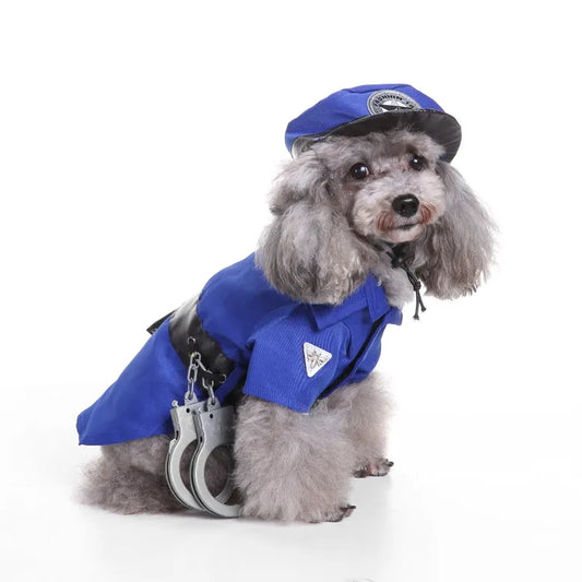Funny Halloween Cop Dog Costume