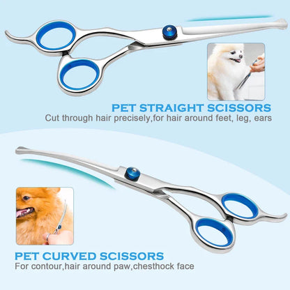 6 In 1 Heavy Duty Stainless Steel Dog Scissors