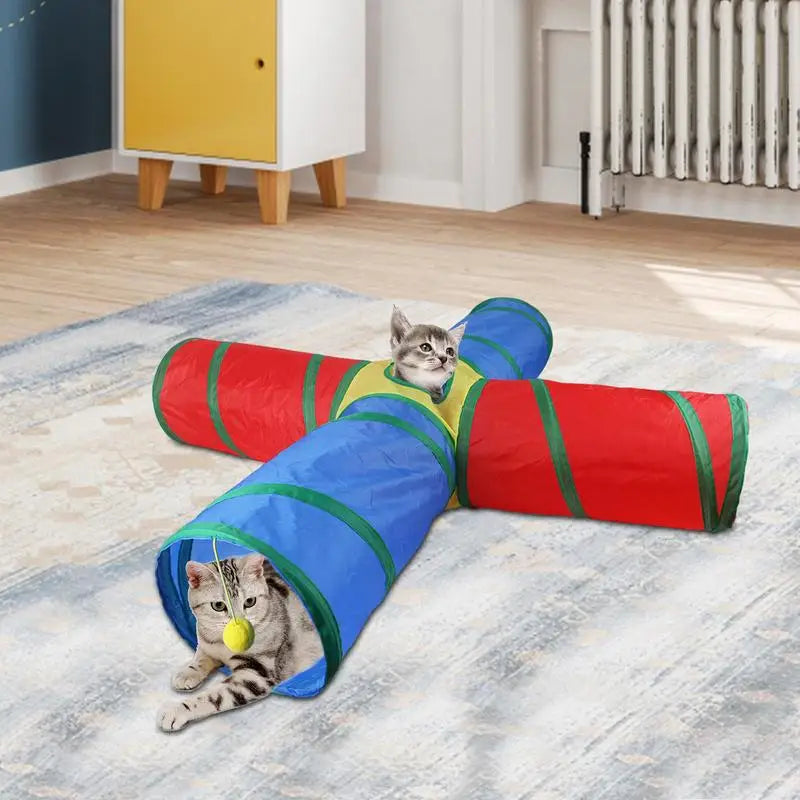 Funny 4 Holes Cat Tunnel