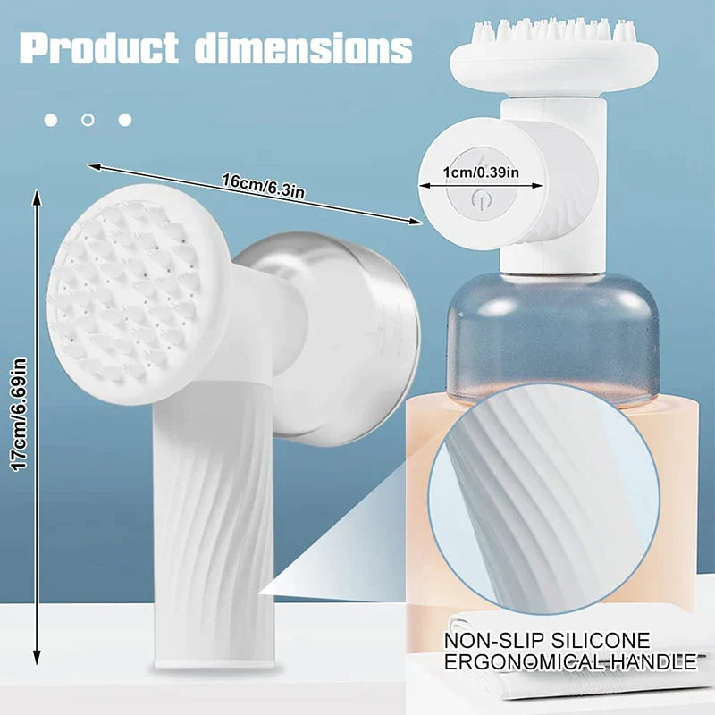 Wireless Auto Foaming Dog Bath Brush
