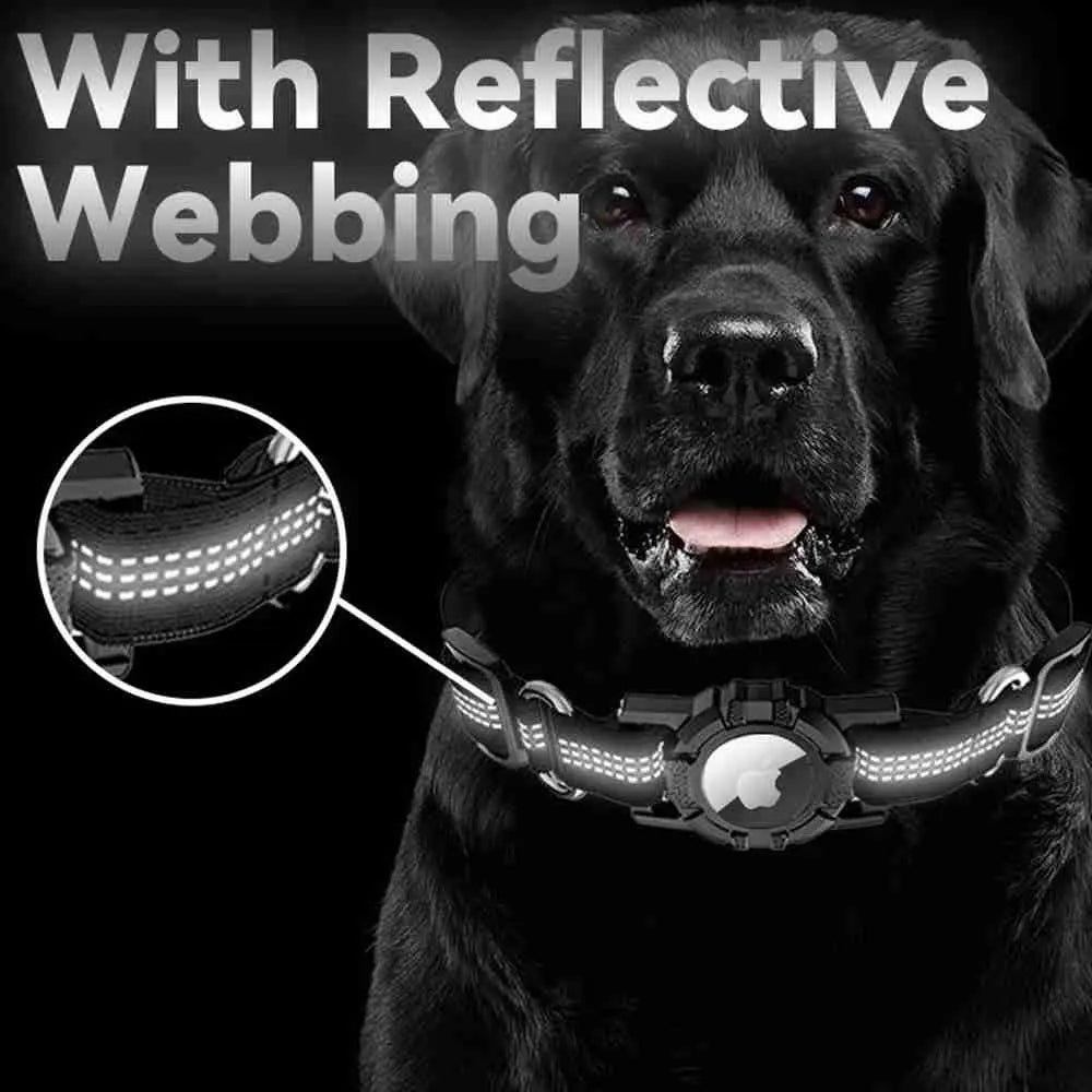 Adjustable Reflective Dog AirTag Collar