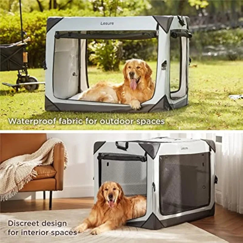 4-Door Collapsible Dog Travel Crate