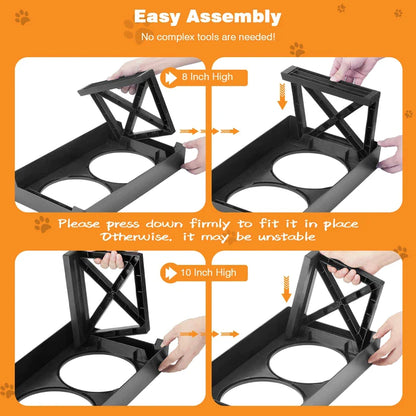 15° Tilted Elevated Dog Bowl Feeders