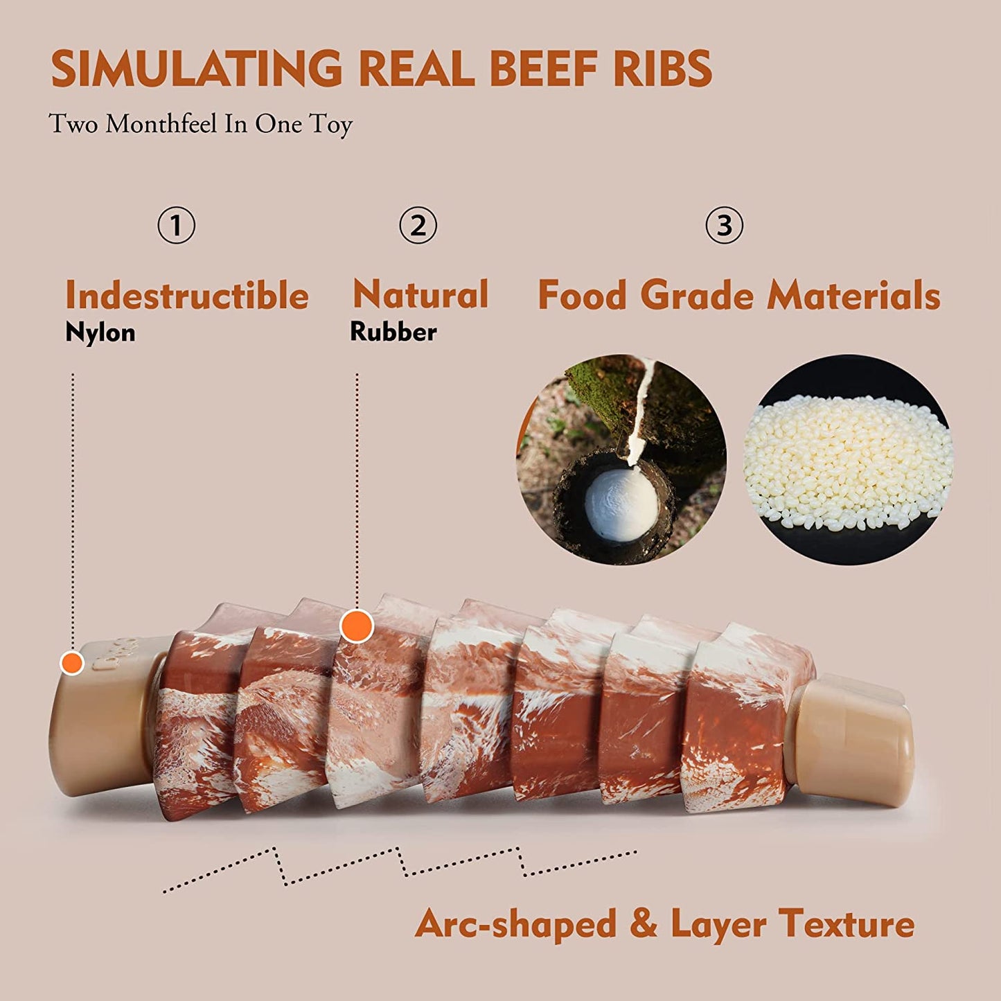 Real Beef Flavor Tough Dog Toys