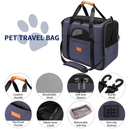 Durable Safe Locking Zipper Pet Carrier