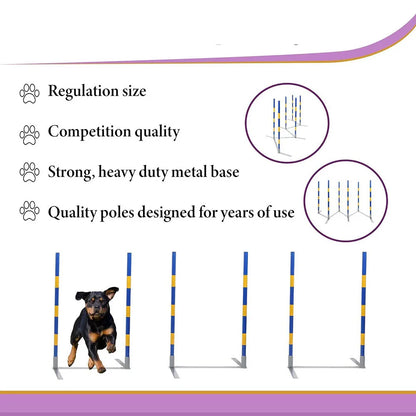 Eight Around The Pole Dog Obstacle Training