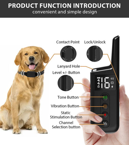 3 Training Modes Beep Vibration Dog Training Collar
