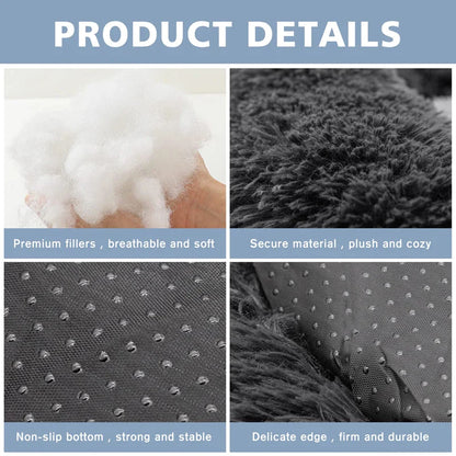 Anti Anxiety Fluffy Plush Dog Bed
