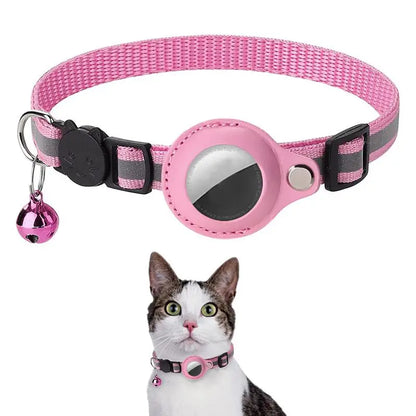Reflective & Bell Pet AirTag Collar