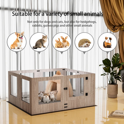 Indoor Tempered Glass Dog Playpen