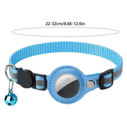 Reflective & Bell Pet AirTag Collar