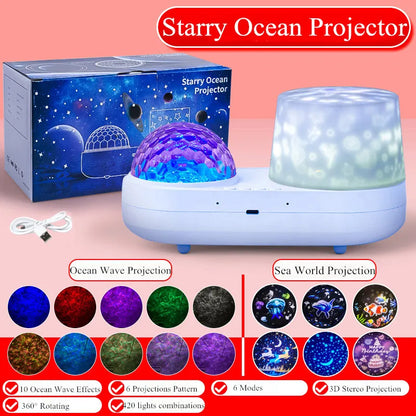 Ocean Rotate 3D Music Night Lamp