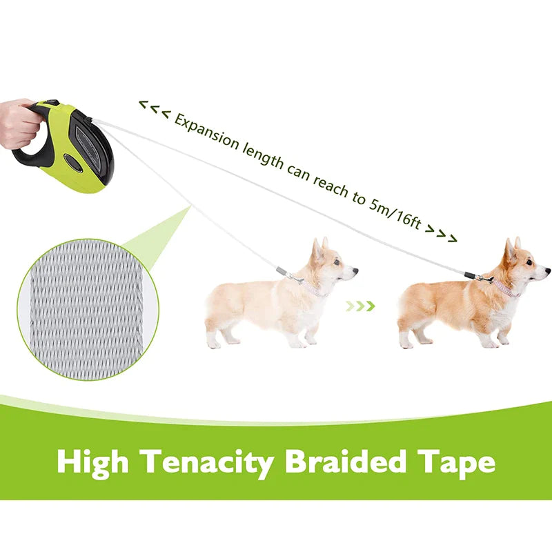 Strong Retractable Dogs Walking Lead