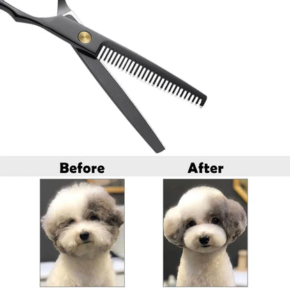 Professional Black Stainless Steel Dog Scissors
