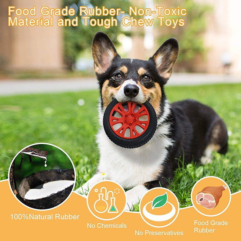 Indestructible Fun Tires Dog Toy