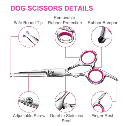 4CR Titanium Coated Dog Scissors Kit