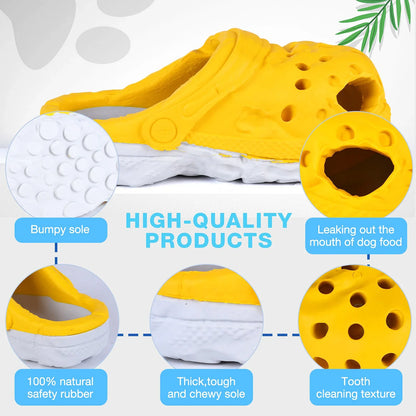 Durable Rubber Dog Chew Slipper Toy