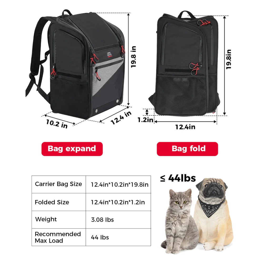 44L Capacity Motorcycle Pet Carrier
