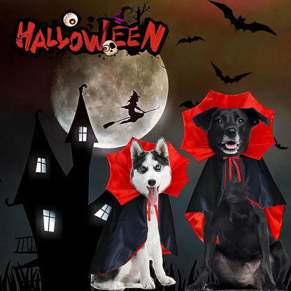 Dog Halloween Vampire Cloak Costume
