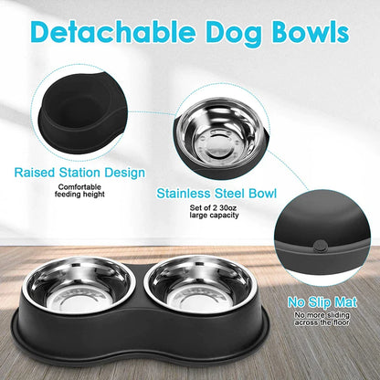 Stainless Steel Dog Bowls Set