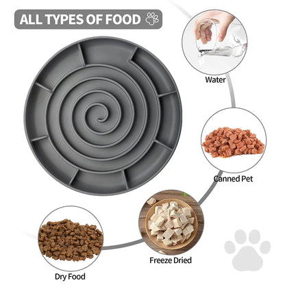 Raised Ridges Soft Silicone Dog Bowl