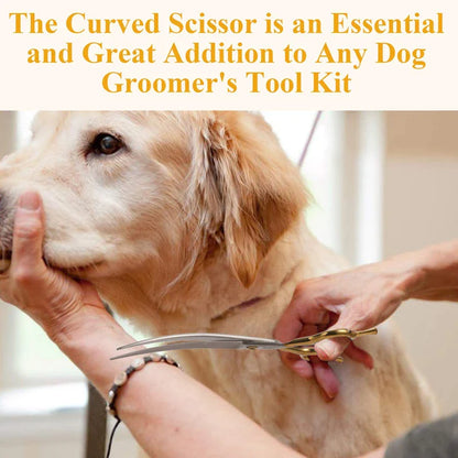 Professional Lightweight Curved Dog Grooming Scissors