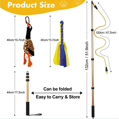 Extendable Dog Teaser Wand Toy