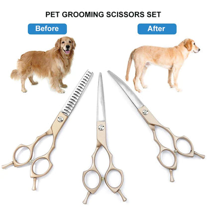 High-end Japanese 440C carbon stainless steel Dog Scissors
