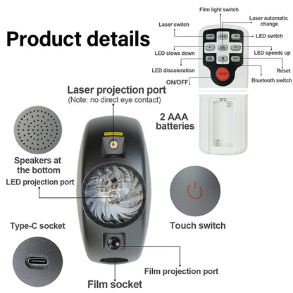 Aurora Galaxy Star Projector Light