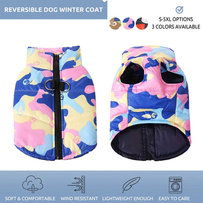 Camouflage Padded Dog Winter Jacket
