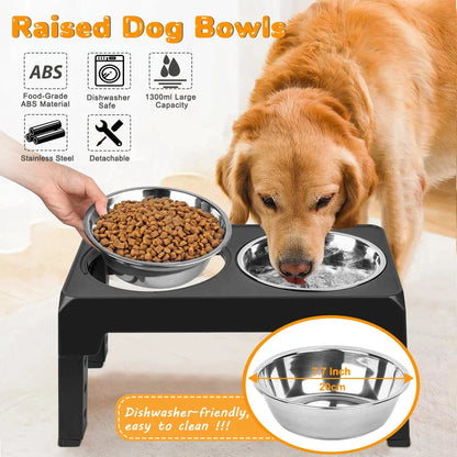 4 Height Adjustable Dog Bowl