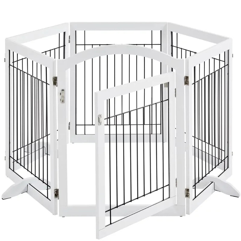MDF & Metal 34″ Height Foldable Pet Gate