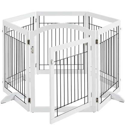 MDF & Metal 34″ Height Foldable Pet Gate