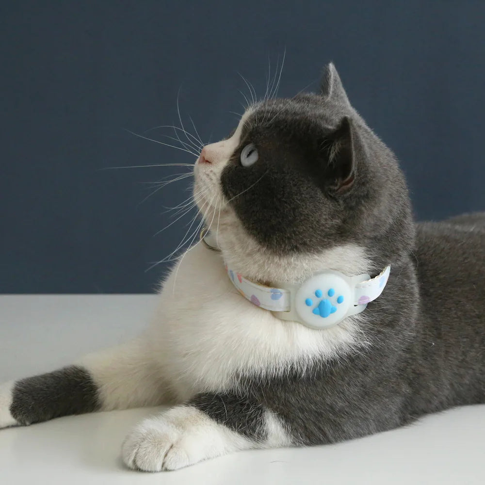Silicone Cute Pet AirTag Collar & Lead