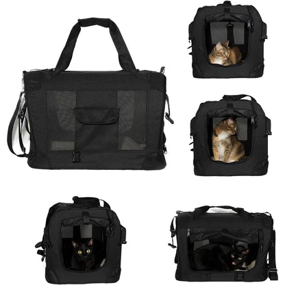 Foldable Soft Dog Travel Bag With Straps