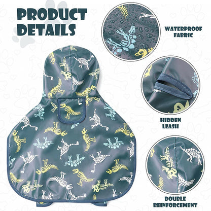 Quality Clear Hooded Dog Raincoat