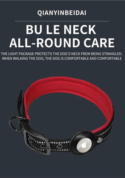Reflective Nylon Dog AirTag Collar & Lead