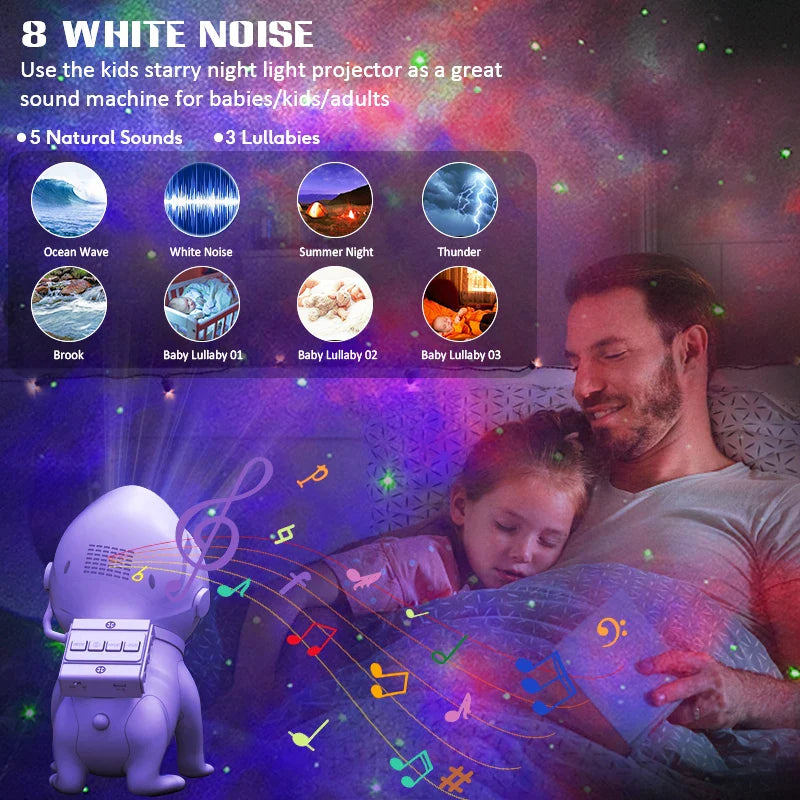 Astronaut Dog Night Light Galaxy Projector