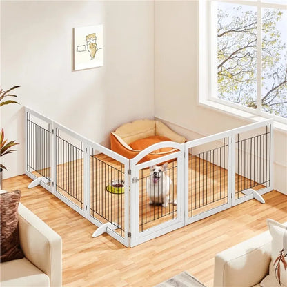 MDF & Metal 34″ Height Foldable Pet Gate