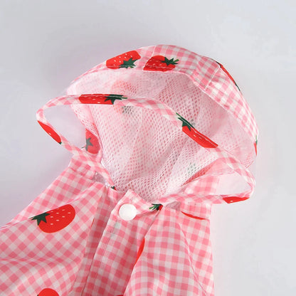 Fruit Print Waterproof Pet Raincoat