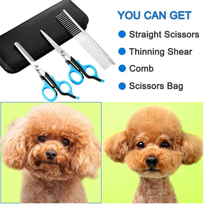 Professional Pet Grooming Scissors Set