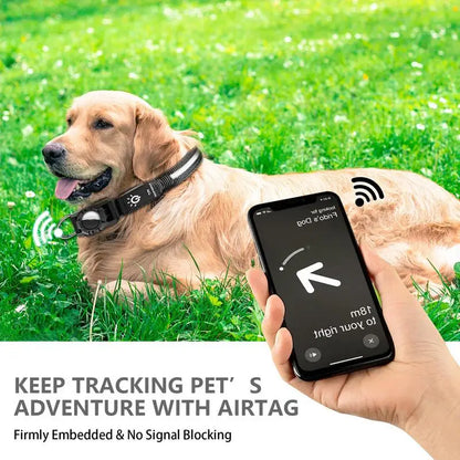 Waterproof LED AirTag Dog Collar