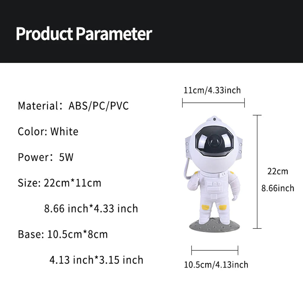Galaxy Astronaut Star Projector LED Night Light