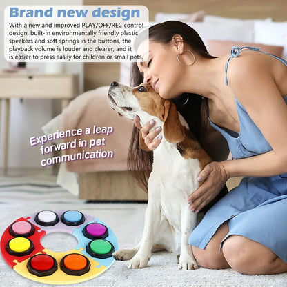 8Pcs Dog Talking Button With EVA Mat