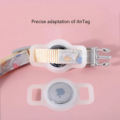 Silicone Cute Pet AirTag Collar & Lead