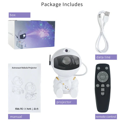 Galaxy Astronaut Star Projector LED Night Light