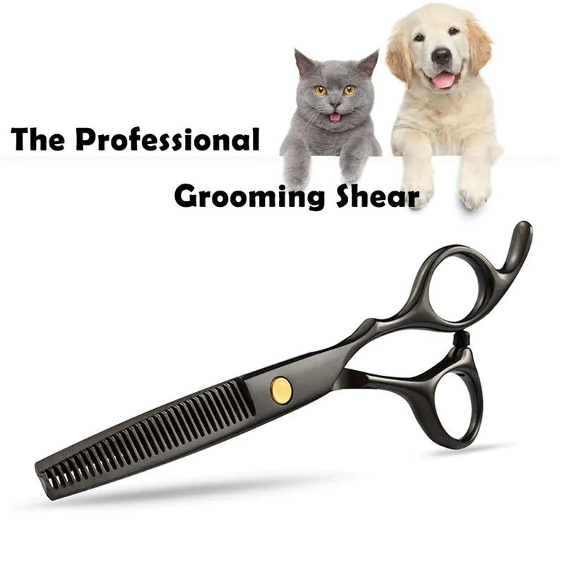 Professional Black Stainless Steel Dog Scissors