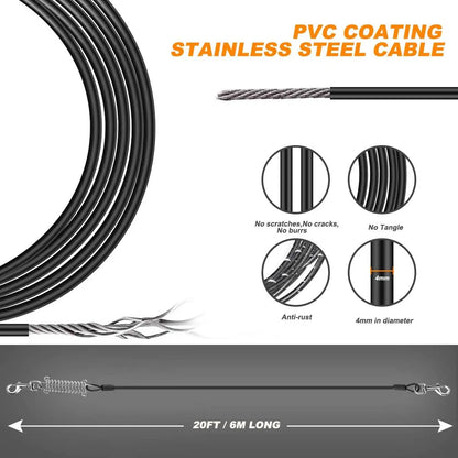 Heavy Duty 20ft Dog Tie Out Cable