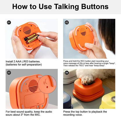 Dog Training Voice Recording Button