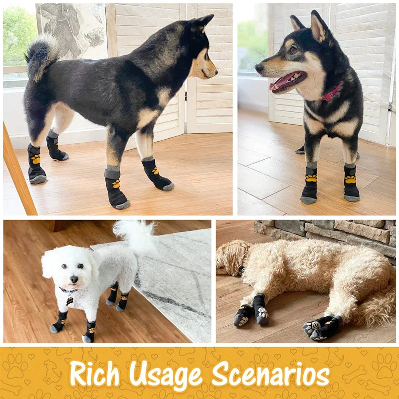 Footprint-shaped Adjustable Dog Socks